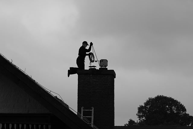 Schoorsteenveger in Heerenveen