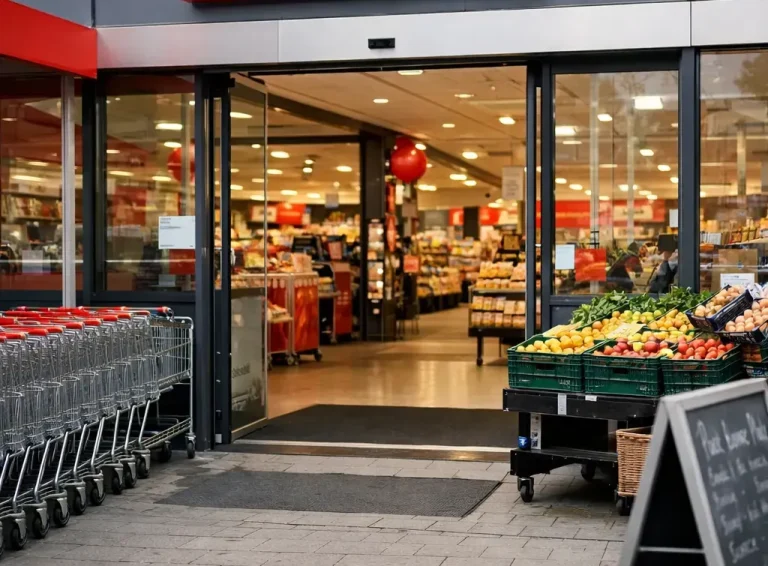 Ingang van Dirk van den Broek in Heerenveen